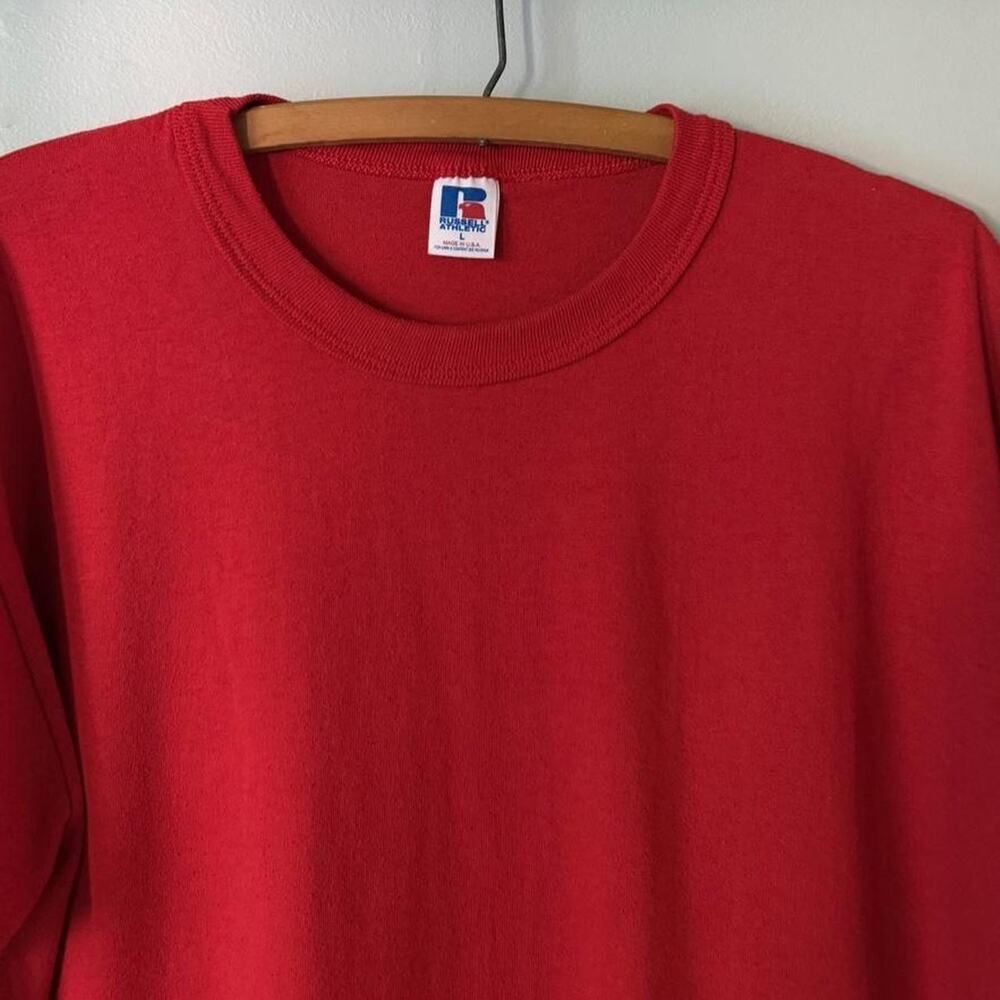 Vintage Russell Athletic red blank tee